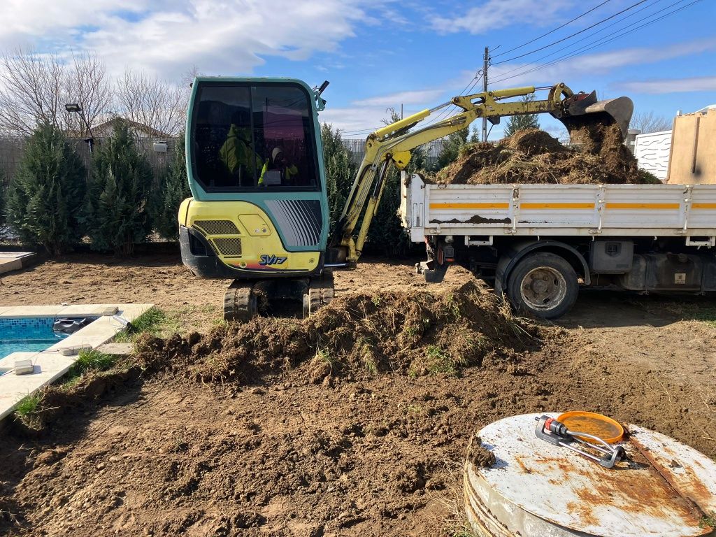 Săpături fundații ,beciuri ,piscine etc cu miniexcavator de 1,8si 3t