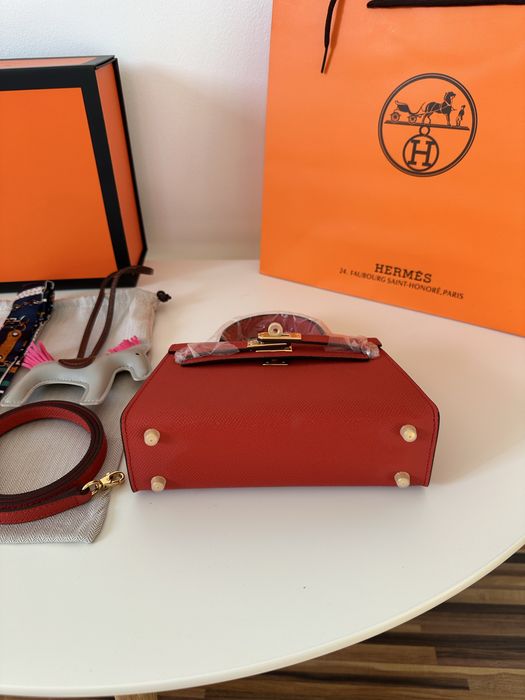 Geanta Hermes Kelly 19cm Rosu