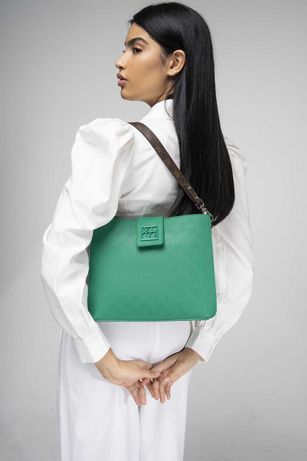 Valentino Orlandi, женская зелёная сумка, оригинал.