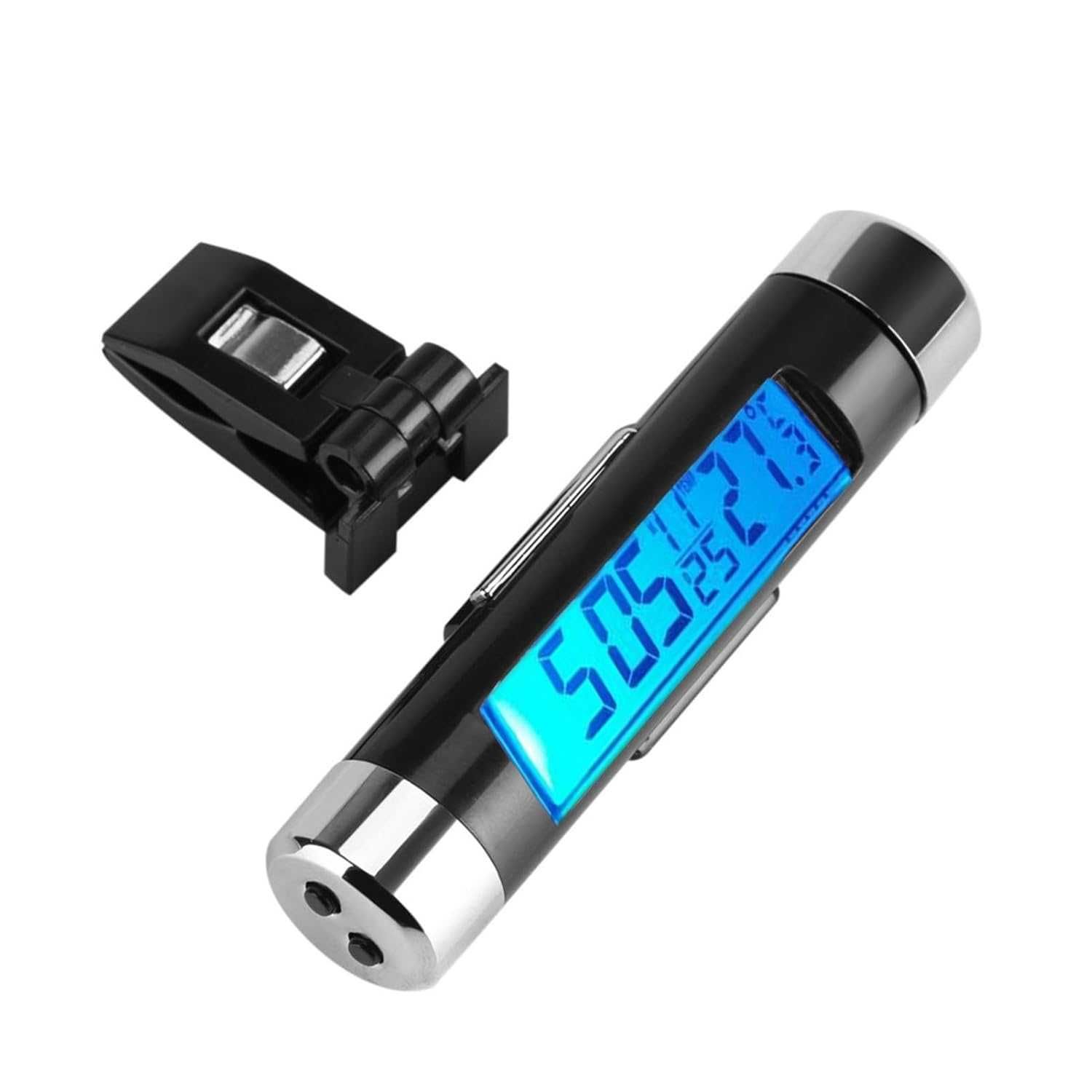 Безжичен LCD дигитален термометър и часовник 2 в 1