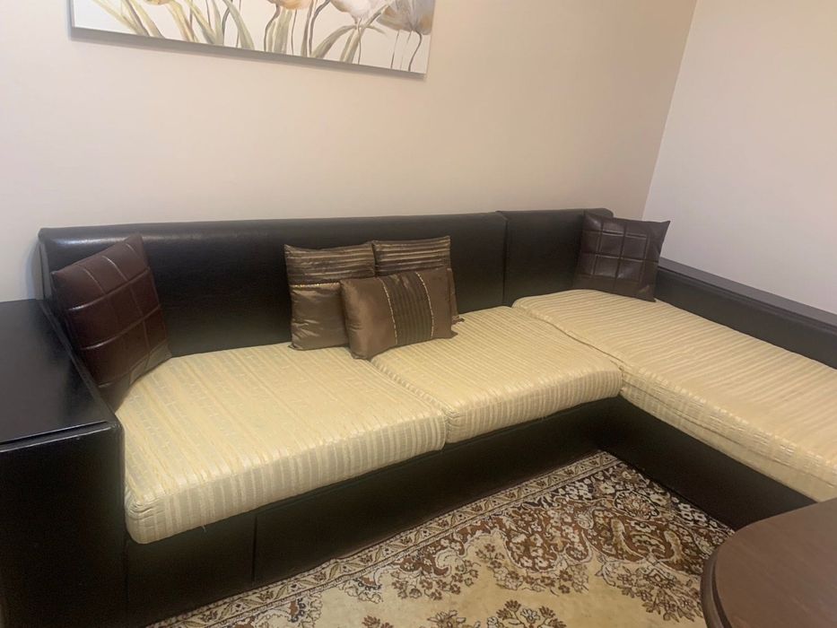 Холов диван, ъглов с лежанка и ракла