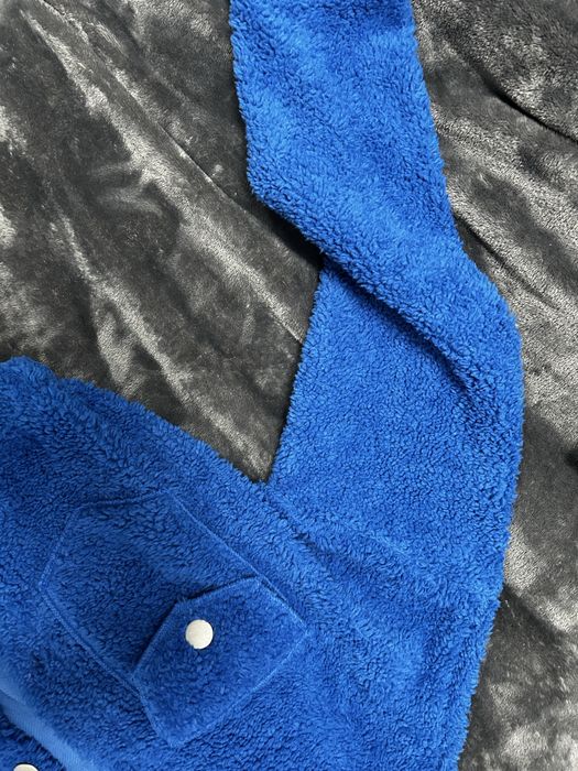 Чисто ново Пухкаво яке тип „шерпа“  турско синьо