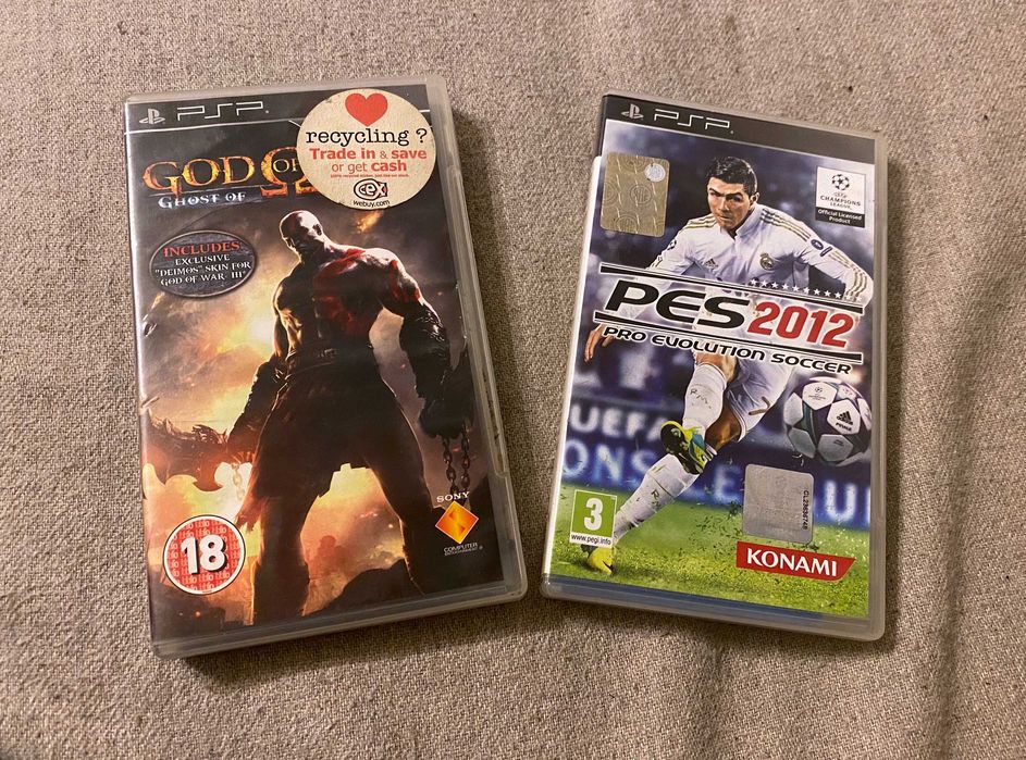 Jocuri PSP God of War Ghost of Sparta + PES 2012 originale UMD