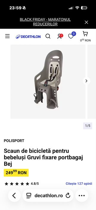 Vand scaun bicicleta copii Polisport