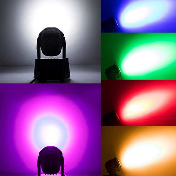 LED MovingHead Wash 7x18w RGBWA+UV DMX512.
