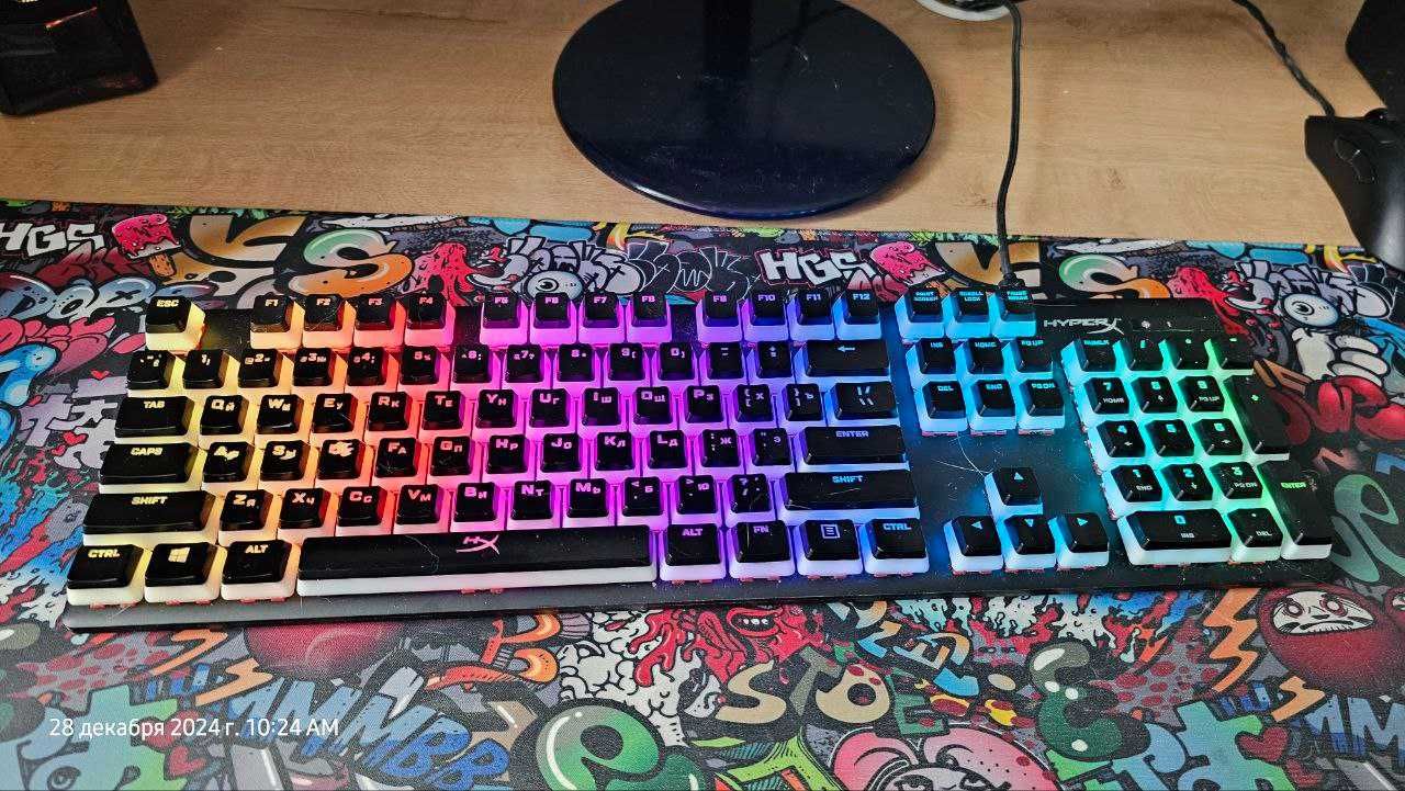 HyperX Игровая клавиатура проводная Origins Full, HyperX Red