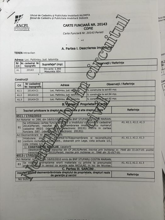 Teren Paltinisu ialomita