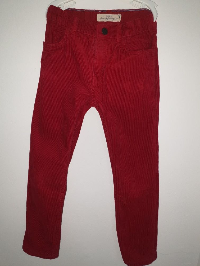 H&M Детски джинси от рипсено кадифе 116-122см.