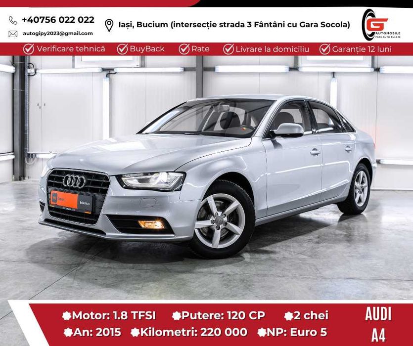 AUDI A4 SEDAN Fab2015Benzină Euro5CP120 Navi Climatronic Jante Senzori