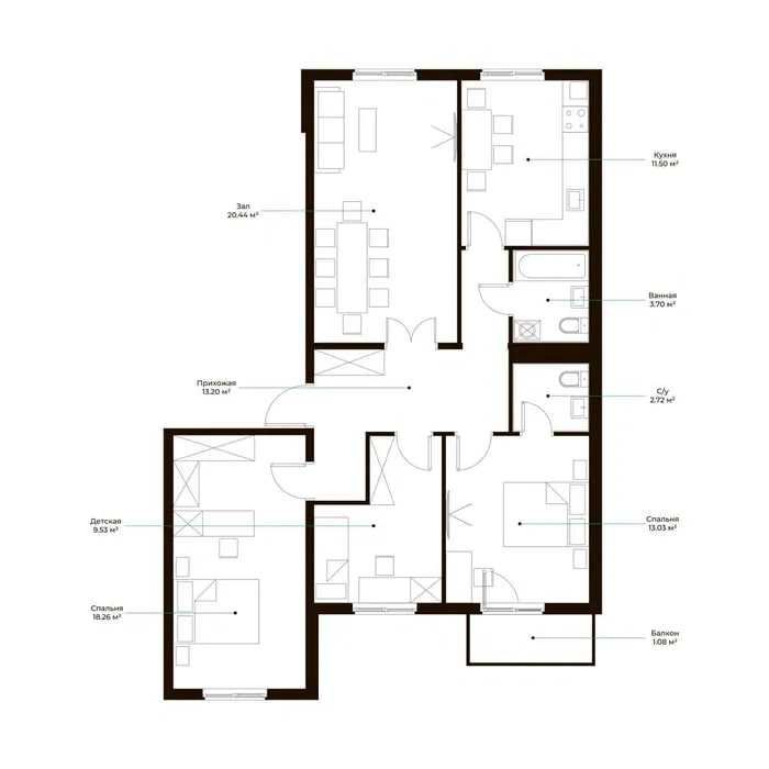 Assalom Havo 4-ком РАЗДЕЛЬНАЯ 93м2 под ключ с КАДАСТРОМ Кадышева метро