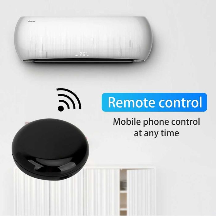 Telecomanda smart IR WiFi Tuya TV AC aplicatie aer conditionat telefon