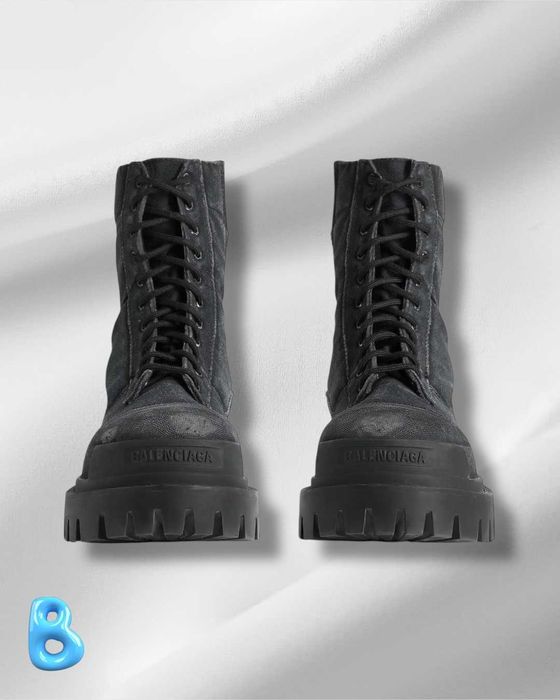 Balenciaga Combat Strike Boots Black