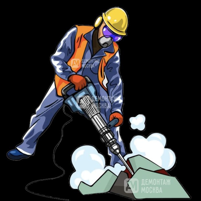 Демонтаж стен. Шпаклёвки. Обоев. Окон.