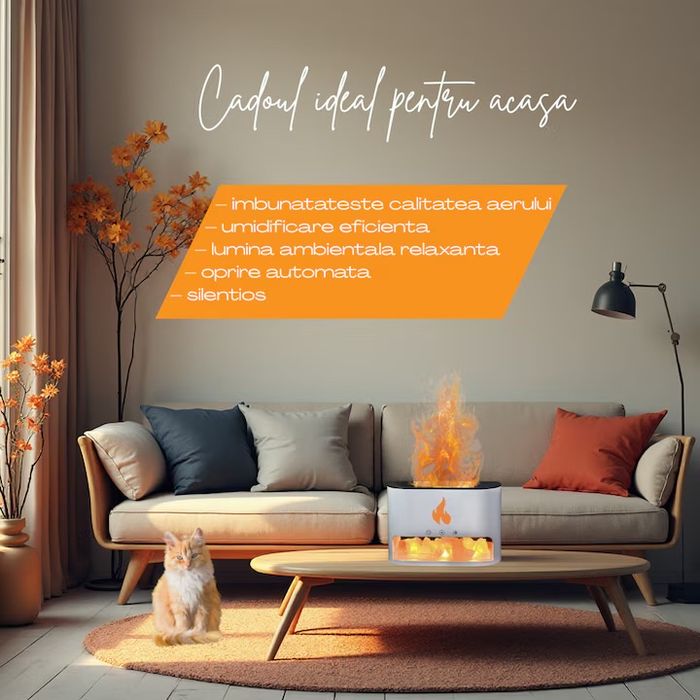 Difuzor Aromaterapie, Umidificator cu Sare de Himalaya 250ml