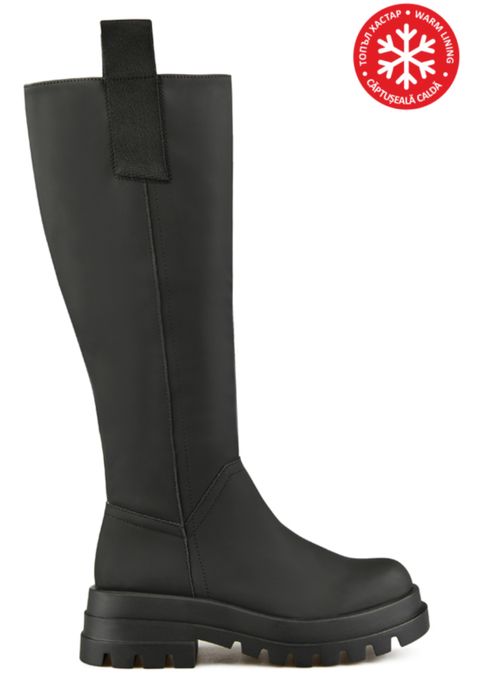 Дамски ботуши черни с хастар