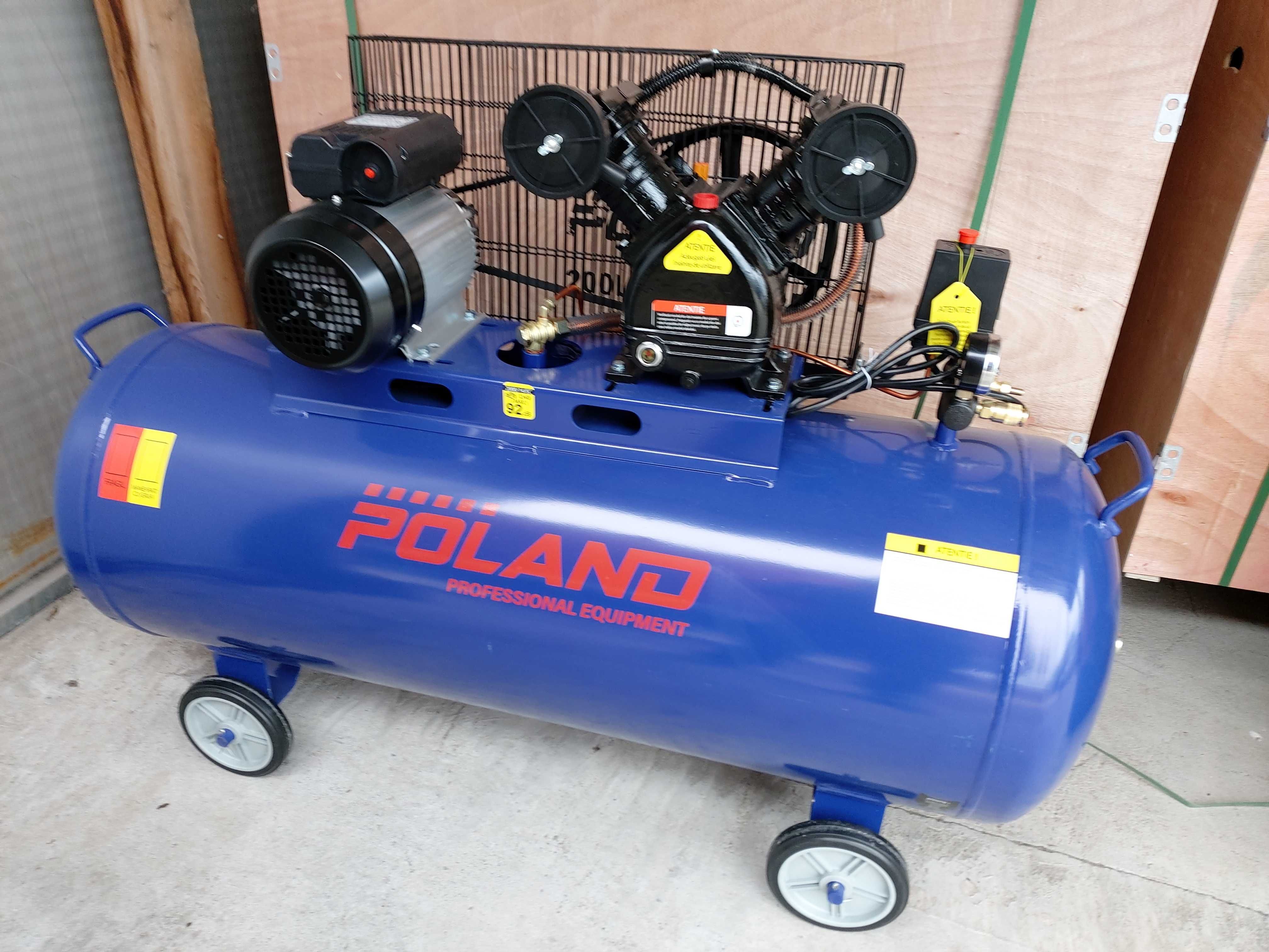 Compresor profesional 200L, 8 bari, 2 pistoane V, 220V