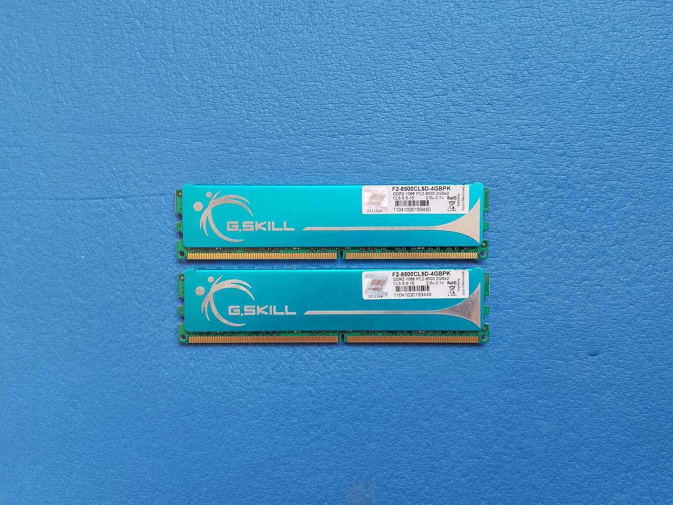 G.Skill 4GB Kit (2x2GB) DDR2 1066MHz, F2-8500CL5D-4GBPK