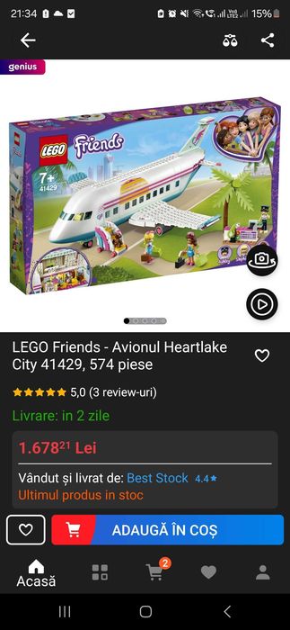 Lego friends avion heartlake