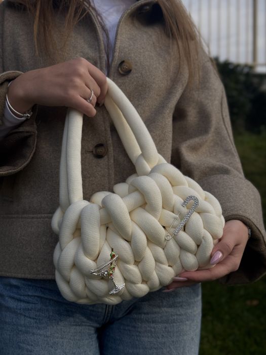 Marshmallow чанти – ръчно изработени. От прежда