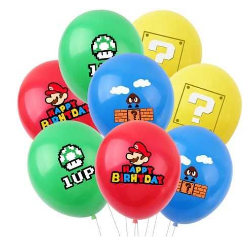 Балони на тема Супер Марио, Луиджи и принцесата