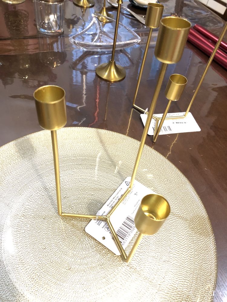 Подсвечники для свечей декор для стола дома ю, металл золото Турция