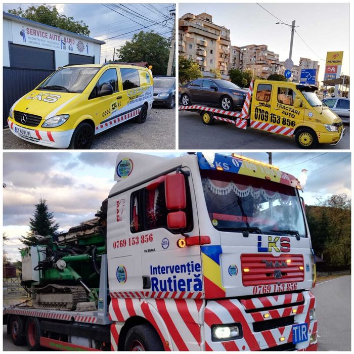 Tractări auto, Transport utilaje, Platforma auto, Asistenta rutiera