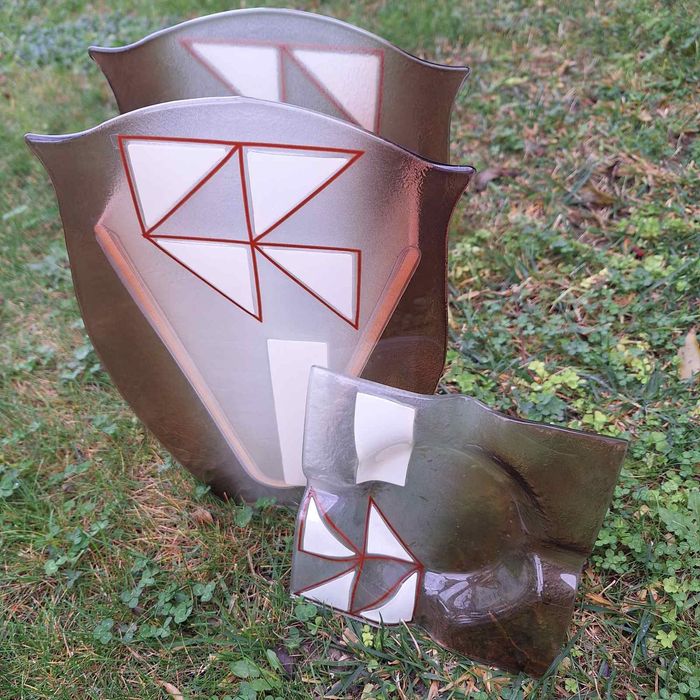 Ваза с пепелник от стакло мурано по дизайн на Mario Bizzolli