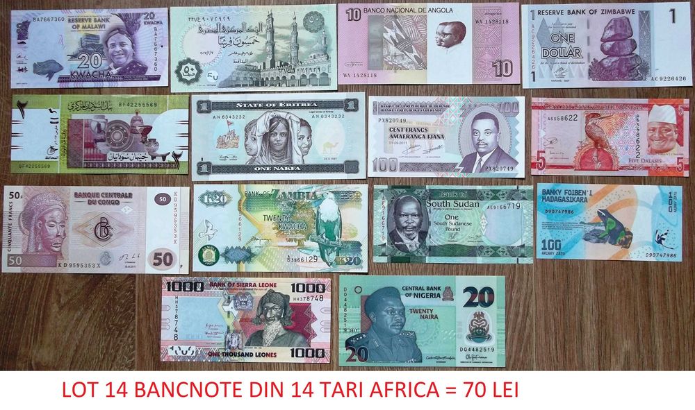 Bancnote impecabile, autentice, romanesti si straine de vanzare