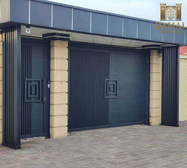 Ворота для двора Откатные Распашные Забор Металлический Алматы