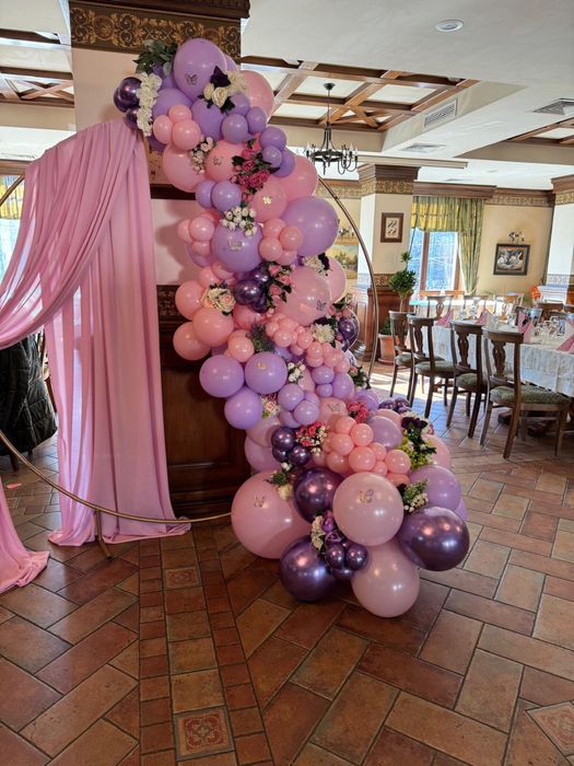 Decor nunta/botez/colt foto /arcada baloane/flori