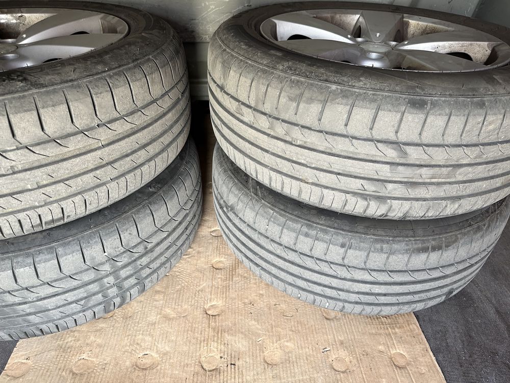 Jante aliaj 5x120 BMW cu cauciucuri noi 225 55 R17