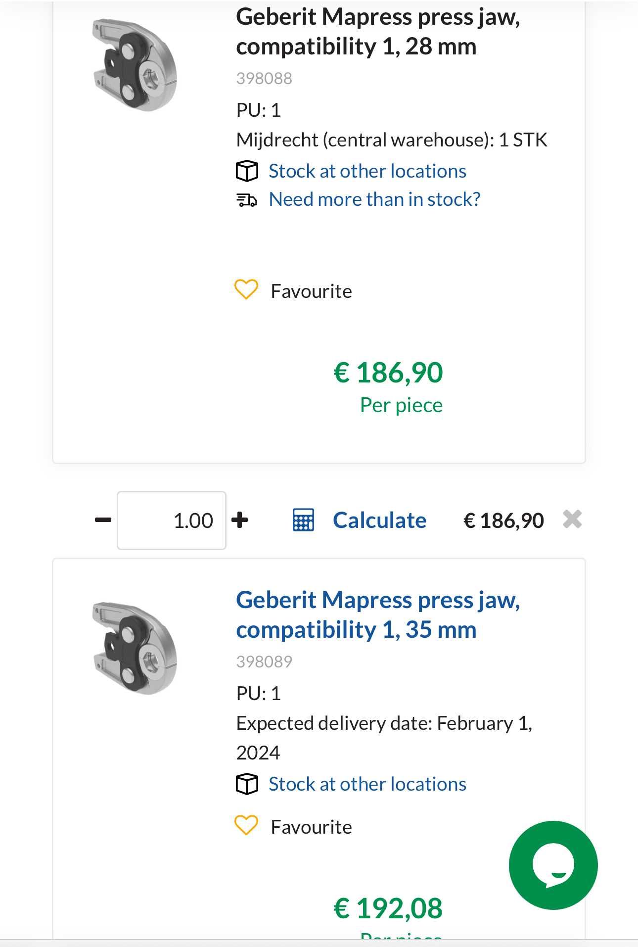 Geberit Mapress M35 - Челюст за преса