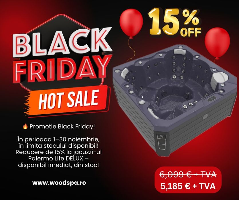 Jacuzzi - Minipiscina PALERMO LIFE DELUX - Promo. Wellis Black Friday
