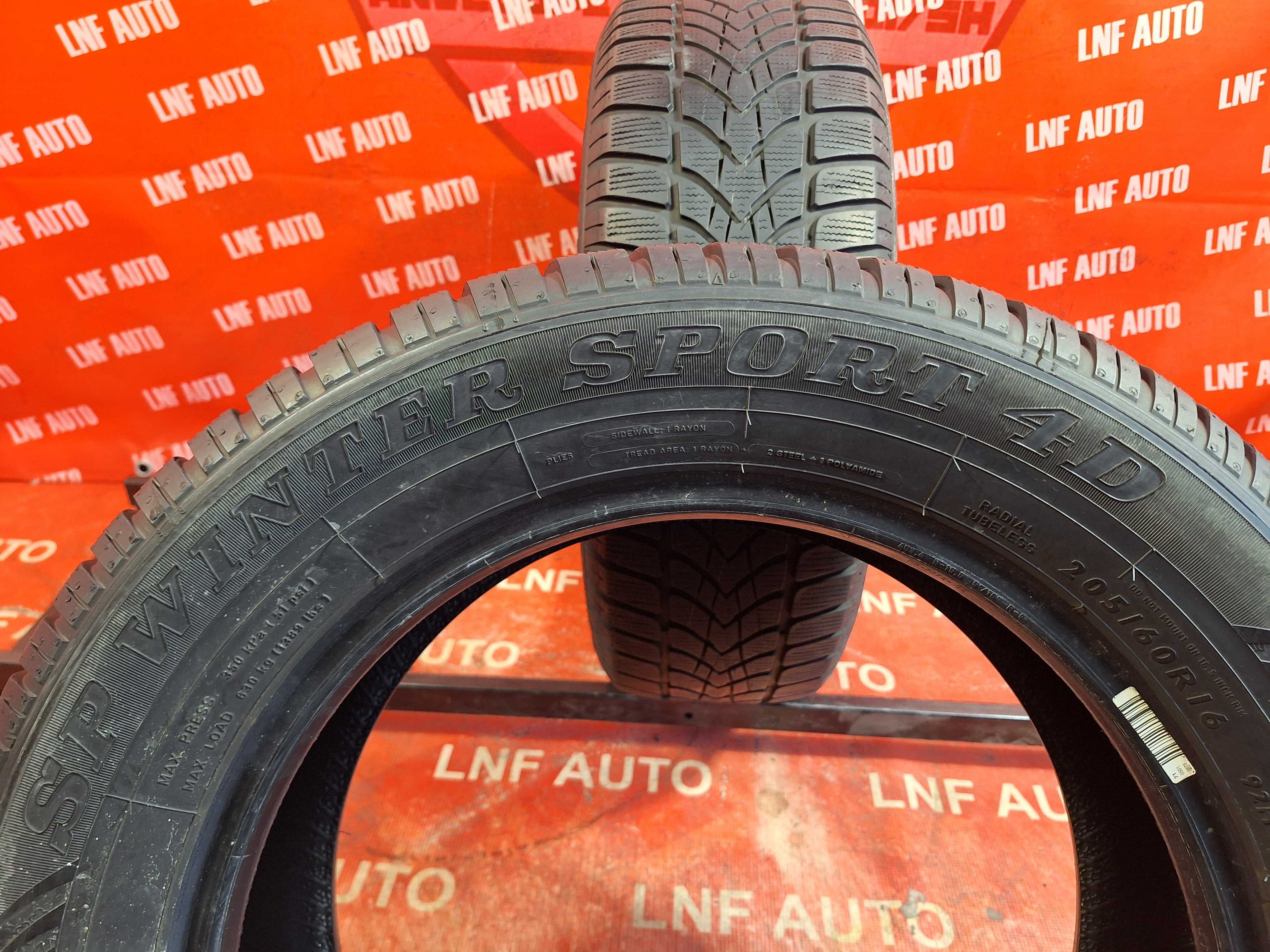 Anvelope de IARNA - 205/60/16 - DUNLOP - 6.56 MM - DOT 2012 !