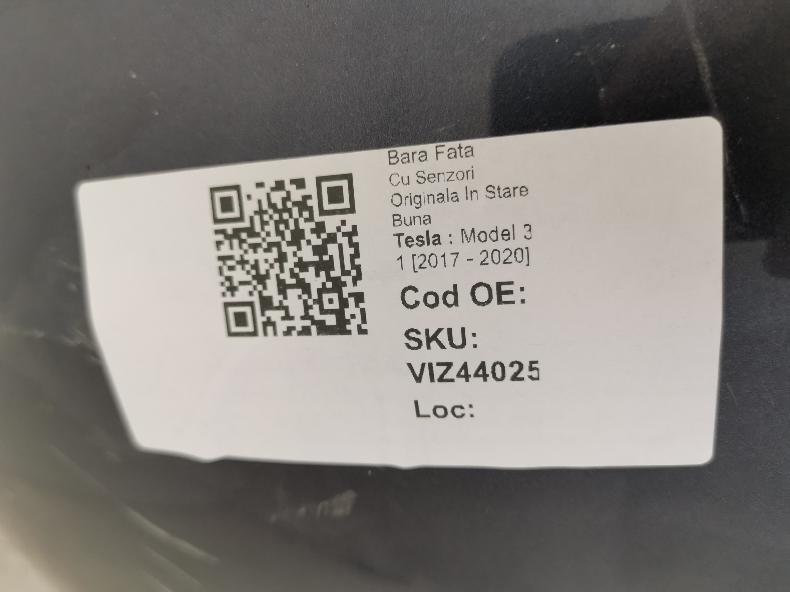 Предна Броня Тесла / Tesla Model 3 1 [ , , , ] С Оригинални Сензори В