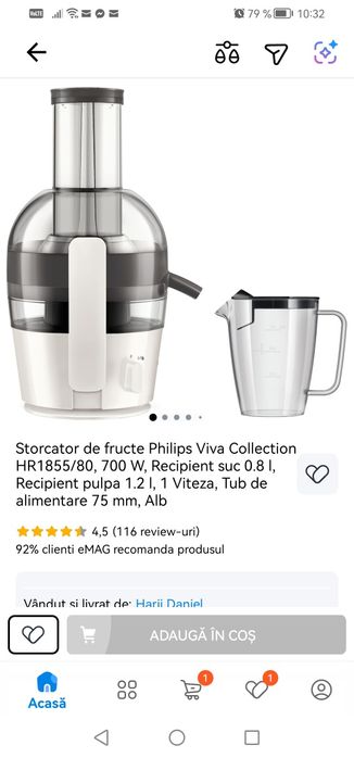 Storcător fructe /legume ca nou