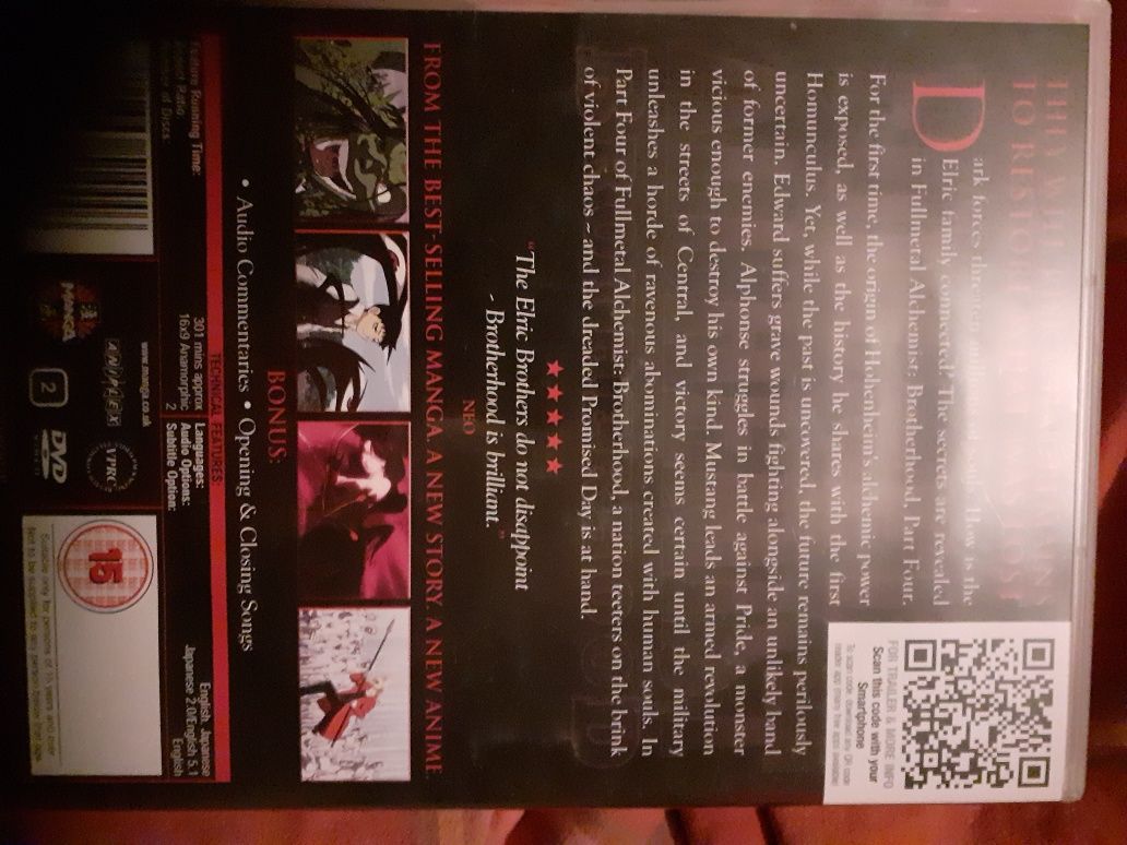 Manga anime, Fullmetal alchemist DVD/2 disc. 13 ep.