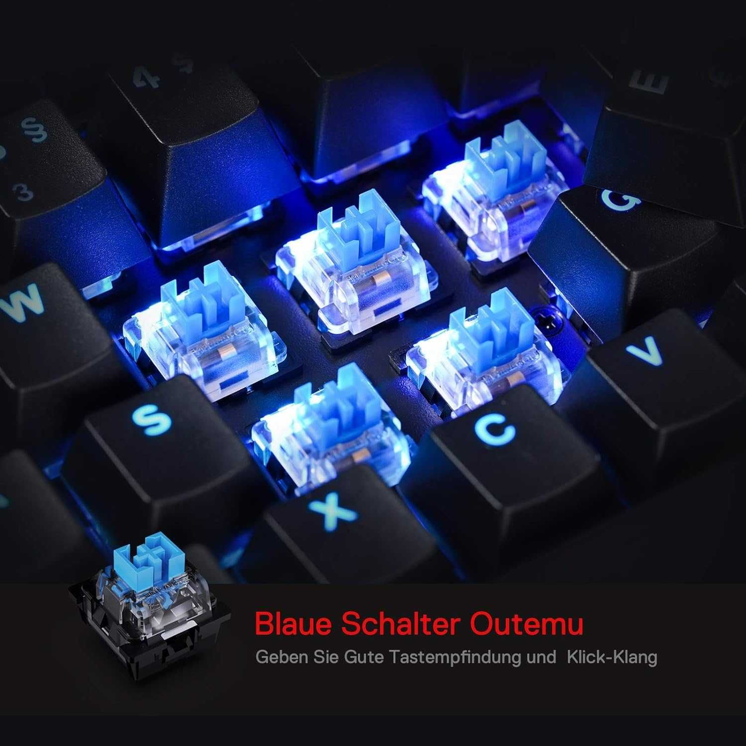 Tastatură mecanică Redragon Surara K582,iluminată,QWERTZ,RGB,sw maro