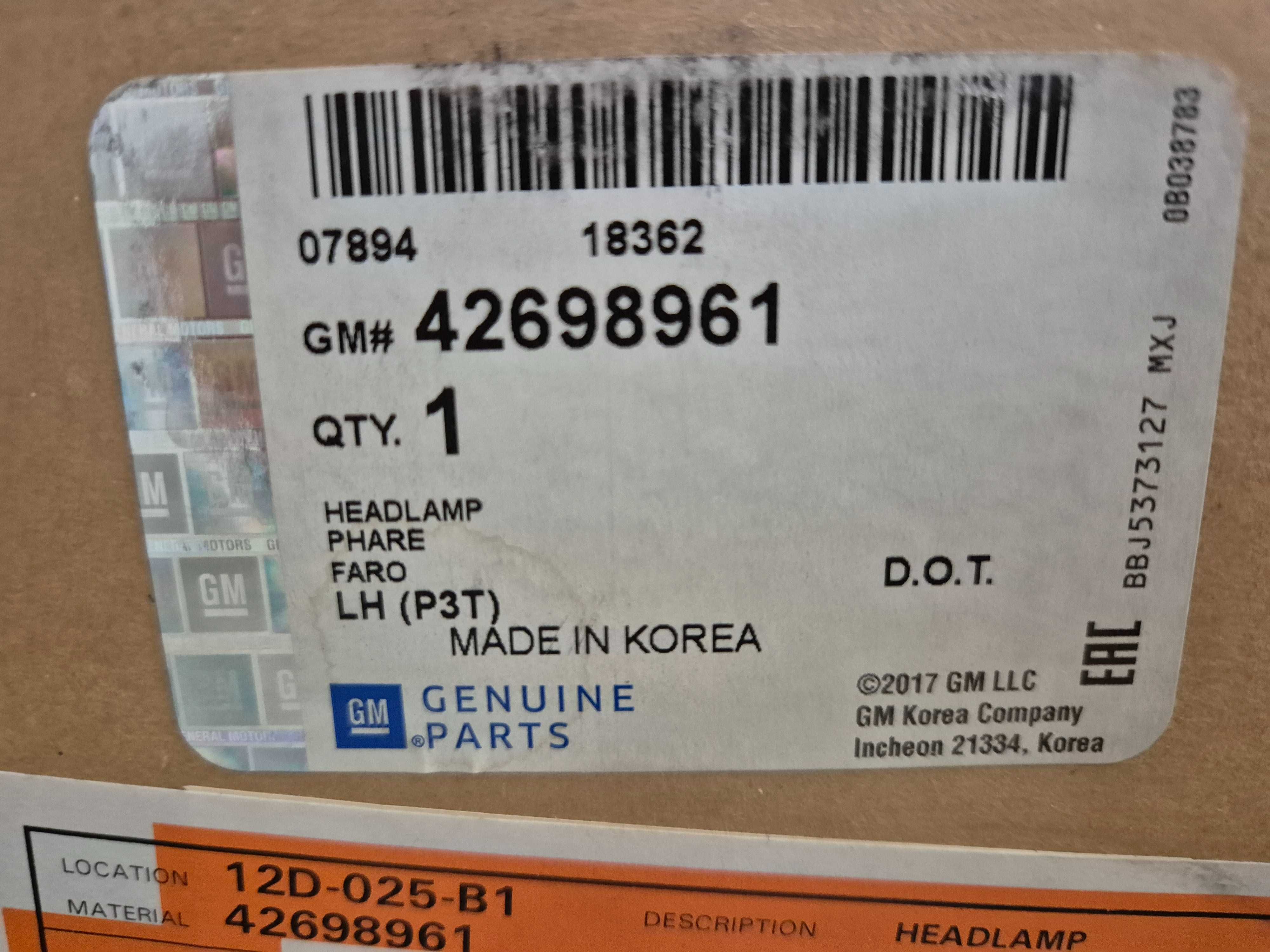 Ляв LED фар Opel Mokka X  OEM 42698961