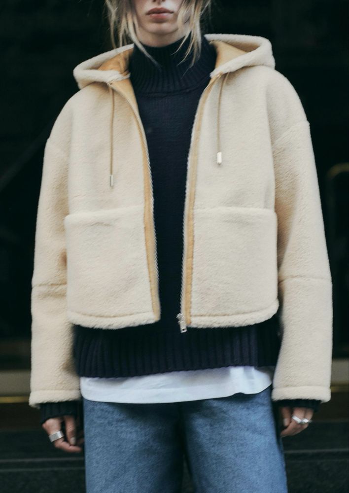 Яке на ZARA от изкуствен каракул
