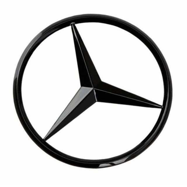 емблема за багажник Мерцедес Mercedes-Benz 80мм черен гланц