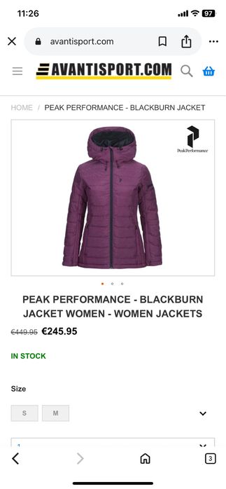 Geaca cu puf Peak Performance Blackburn marimea M