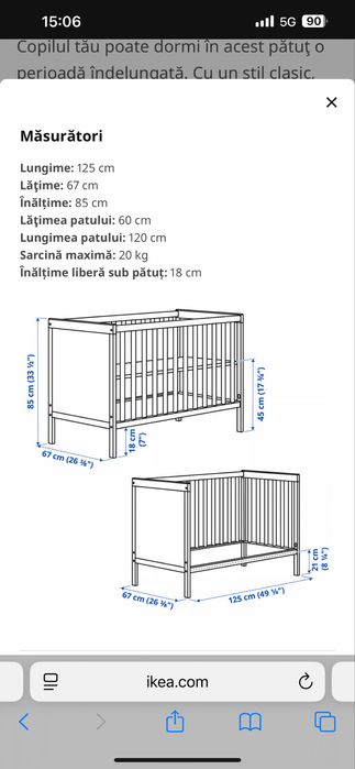 Pat nou nascut/ sugari IKEA Sundvik