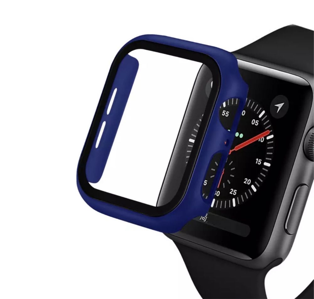 Husa Carcasa Safe Case Bumper Geam Plexiglass Ceas Apple Watch