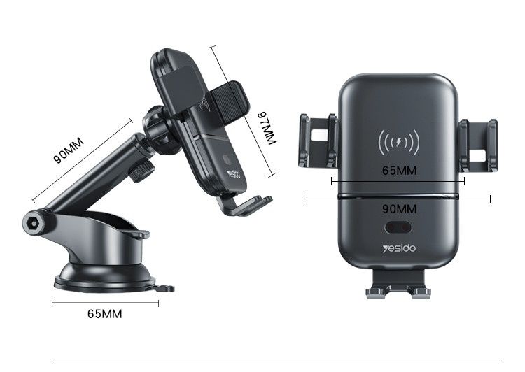 Автомобильный держатель для телефона с беспроводной зарядкой
