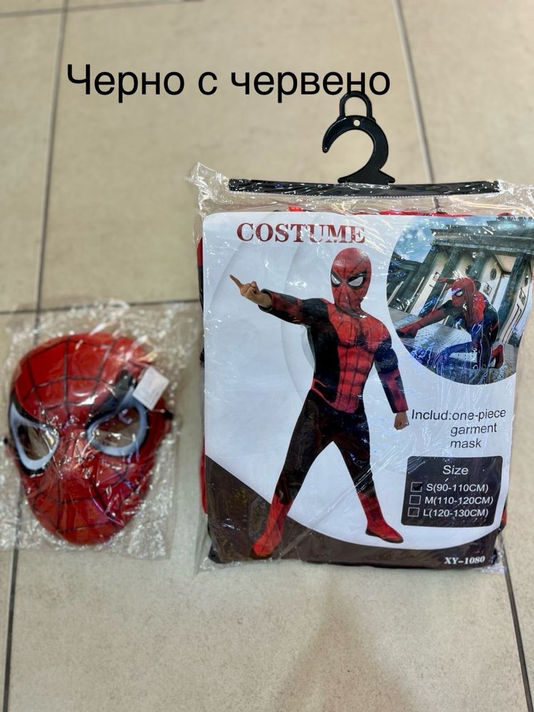 Спайдърмен костюм  с мускули +пластмасова маска/Spiderman costume