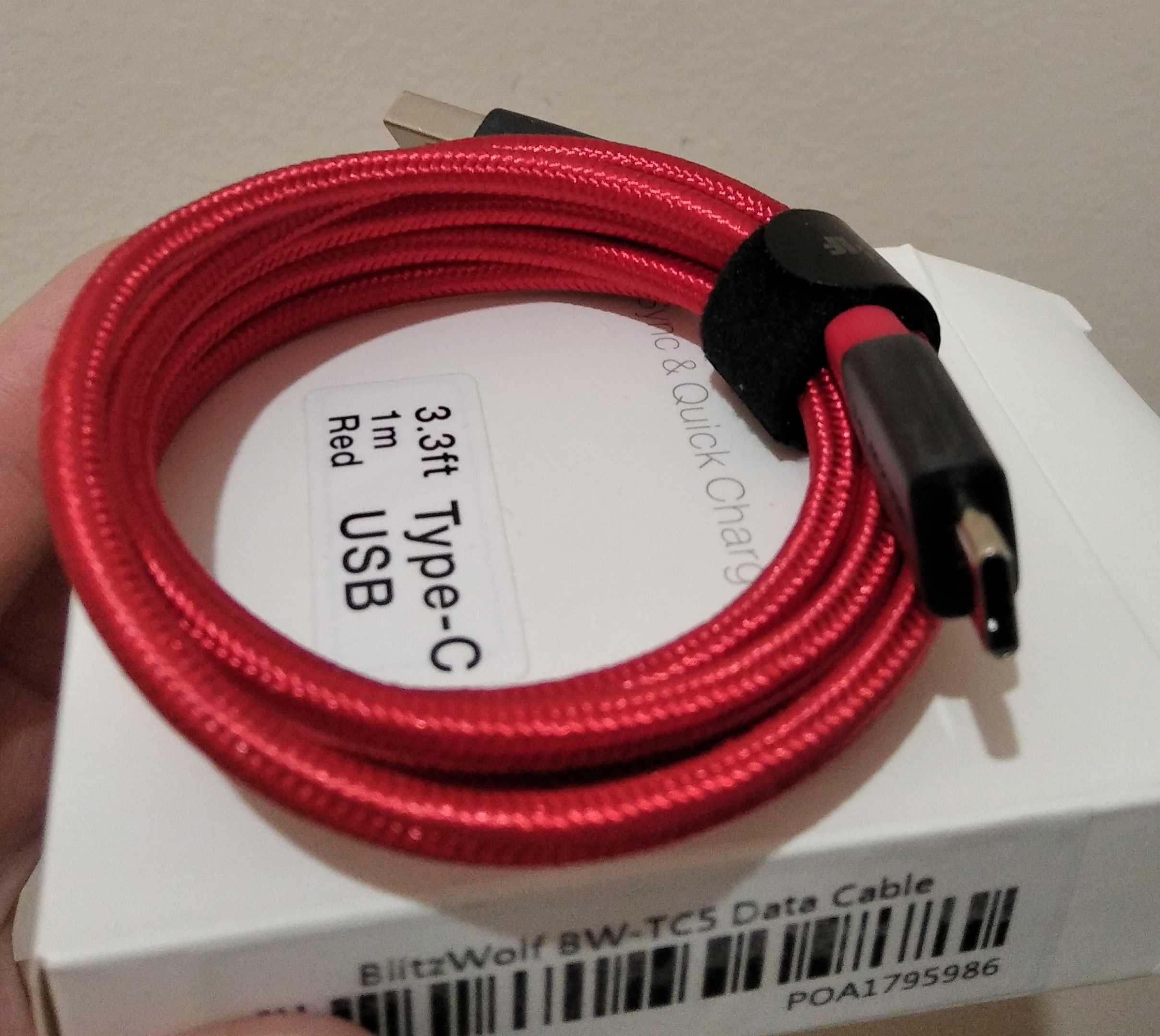 Зарядный / дата кабель  BlitzWolf - Tupe-C - 1м