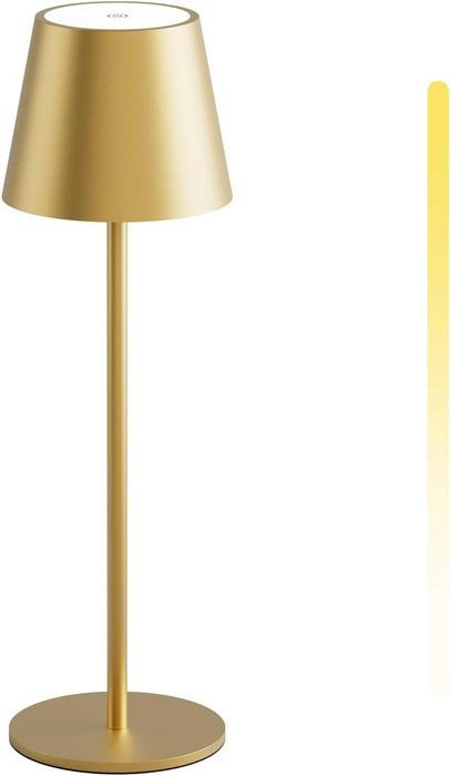 Lampa de birou, cu touch, aurie