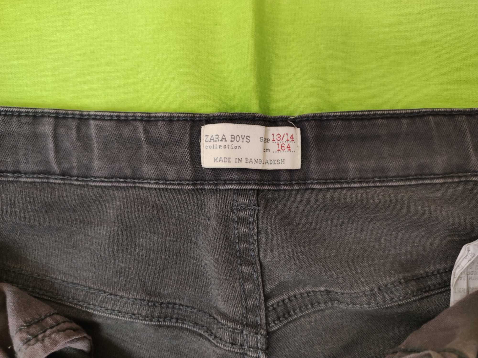 Дънки S -размер, дънки Zara 164, графитено сиви дънки 164см