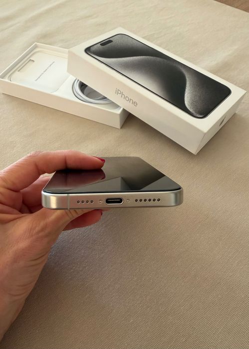 Iphone 15 Pro Max 256 GB, White Titanium, като нов!